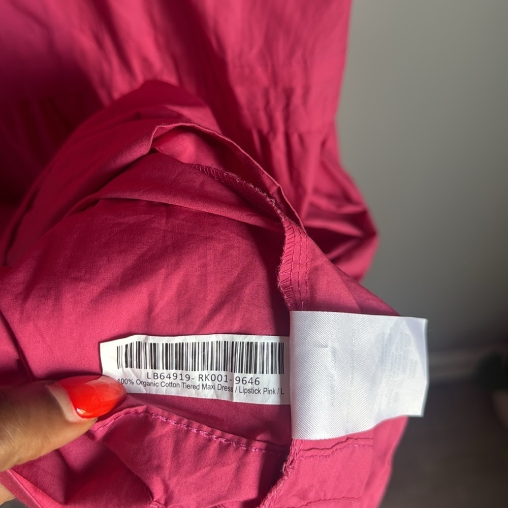 Quince Hot Pink Short-Sleeve Tiered Maxi Dress - Picture 7 of 13